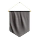 Fanion drapeau gris noir polyester à suspendre élégant