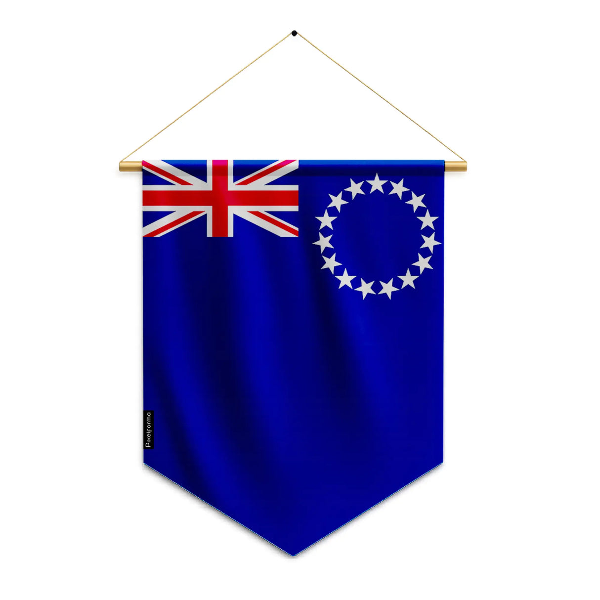Fanion drapeau îles cook polyester à suspendre robuste