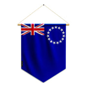 Fanion drapeau îles cook polyester à suspendre robuste