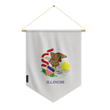 Fanion drapeau illinois polyester à suspendre décoratif