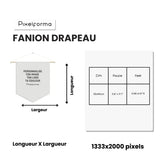 Fanion Drapeau Islande en Polyester - Pixelforma 