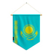 Fanion drapeau kazakhstan polyester à suspendre résistant