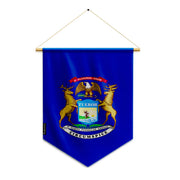 Fanion drapeau michigan en polyester à suspendre durable