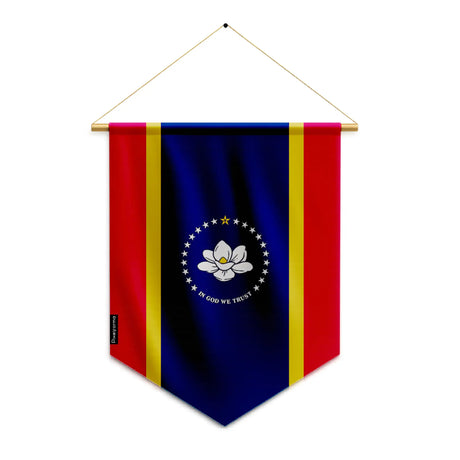 Fanion drapeau mississippi en polyester à suspendre