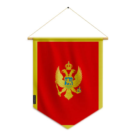 Fanion drapeau monténégro polyester à suspendre résistant