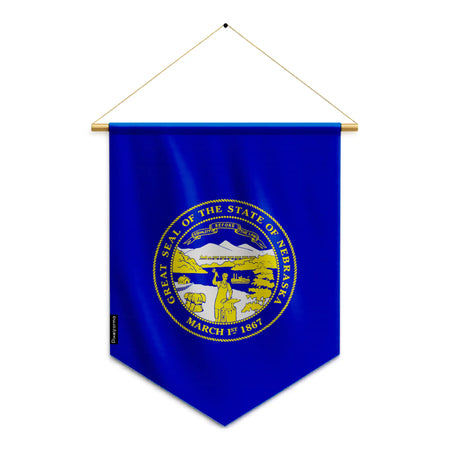 Fanion drapeau nebraska en polyester à suspendre intérieur