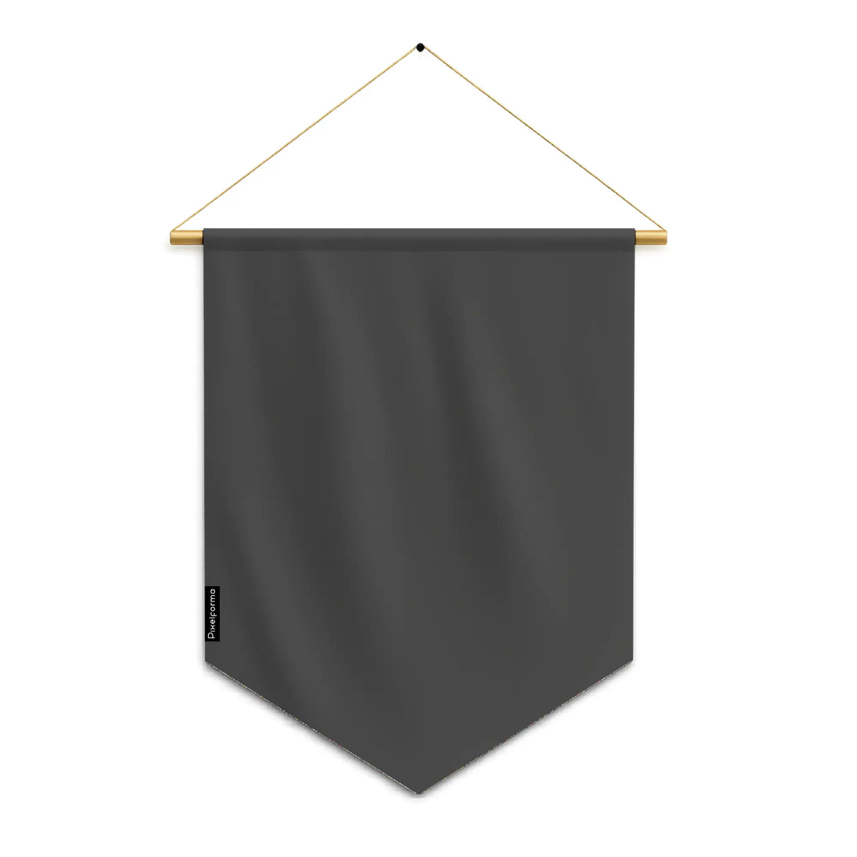 Fanion drapeau noir polyester à suspendre usage extérieur