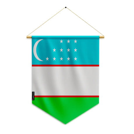 Fanion drapeau ouzbékistan en polyester - pixelforma