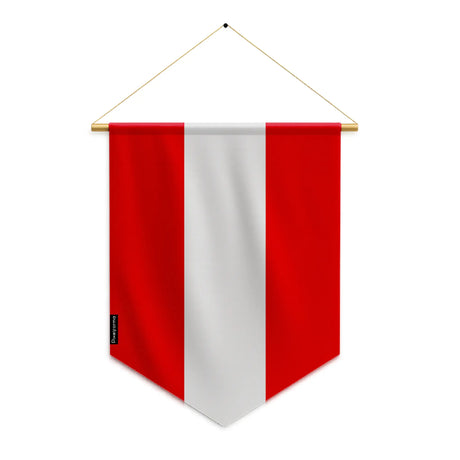 Fanion drapeau pérou polyester à suspendre usage répété