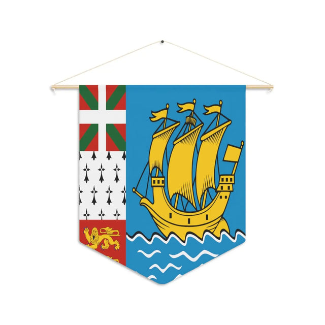 Fanion drapeau saint-pierre-et-miquelon en polyester - pixelforma