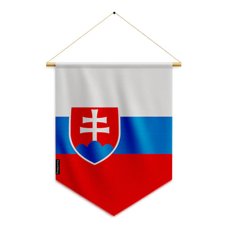 Fanion drapeau slovaquie polyester pour suspension durable