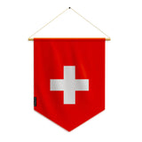 Fanion drapeau suisse polyester à suspendre qualité supérieure