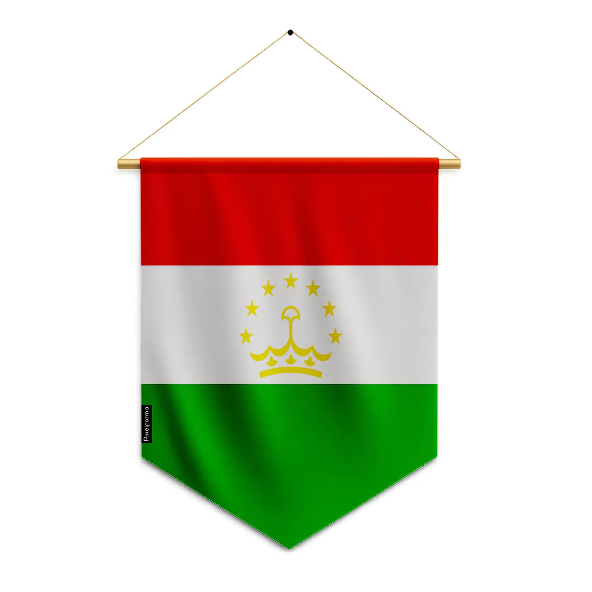 Fanion drapeau tadjikistan polyester à suspendre résistant