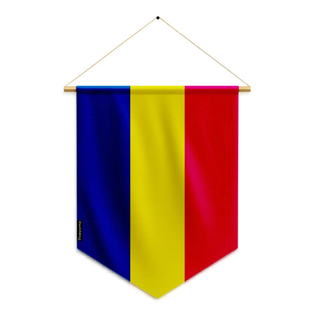 Fanion drapeau tchad polyester à suspendre résistant