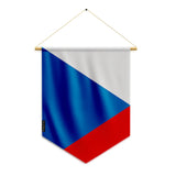 Fanion drapeau tchéquie polyester à suspendre résistant