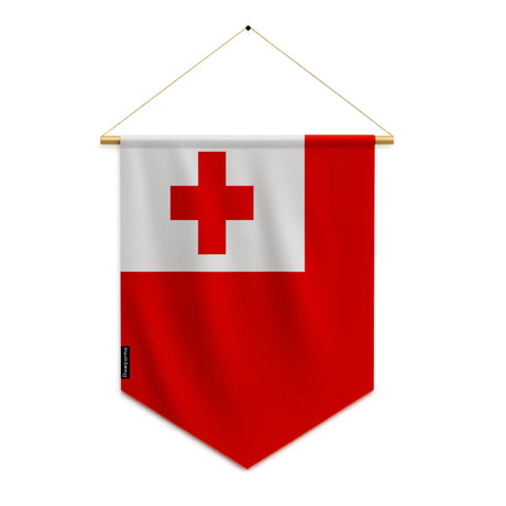 Fanion drapeau tonga polyester à suspendre usage répété