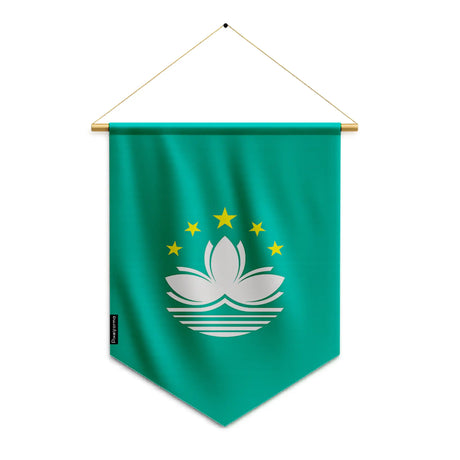 Fanion macao polyester à suspendre résistance aux usages