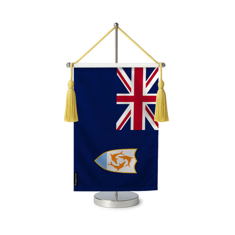 Fanion table drapeau anguilla en polyester