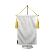 Fanion table drapeau blanc en polyester