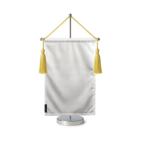 Fanion table drapeau blanc en polyester