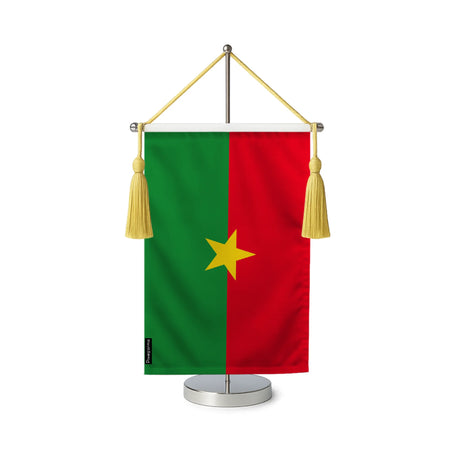 Fanion table drapeau burkina faso en polyester