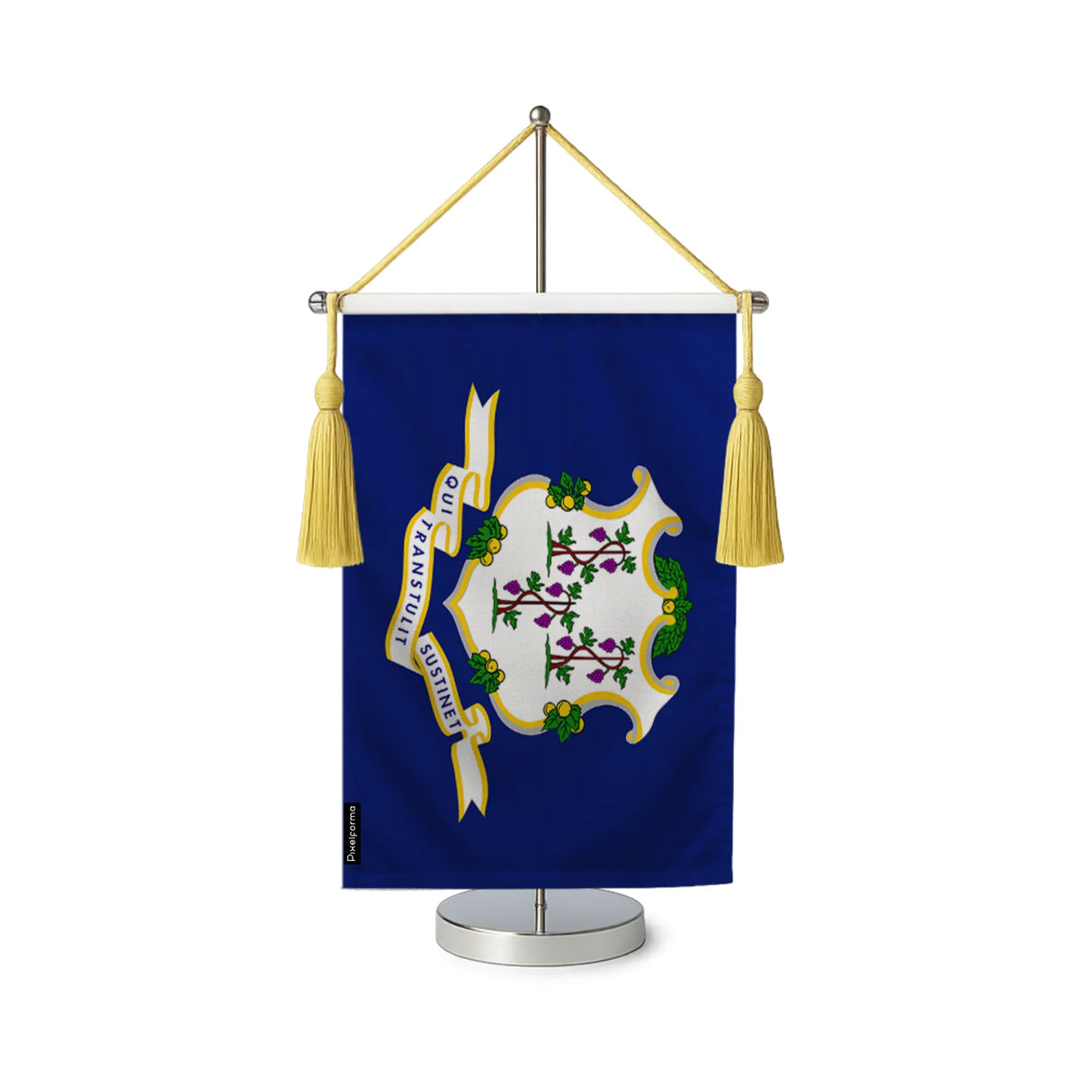 Fanion table drapeau connecticut en polyester