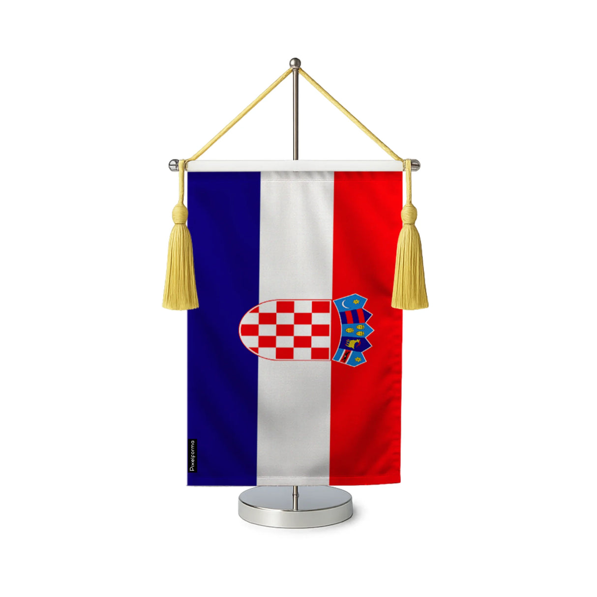 Fanion table drapeau croatie en polyester
