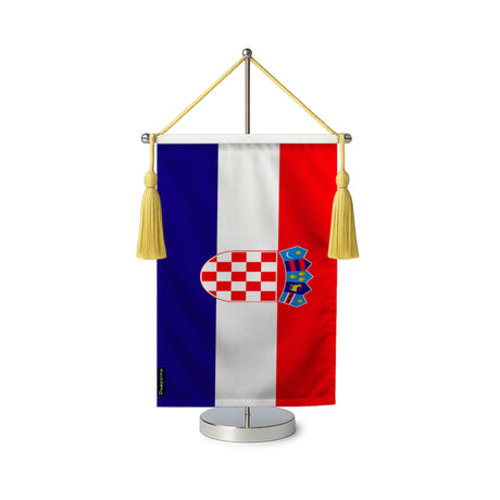 Fanion table drapeau croatie en polyester