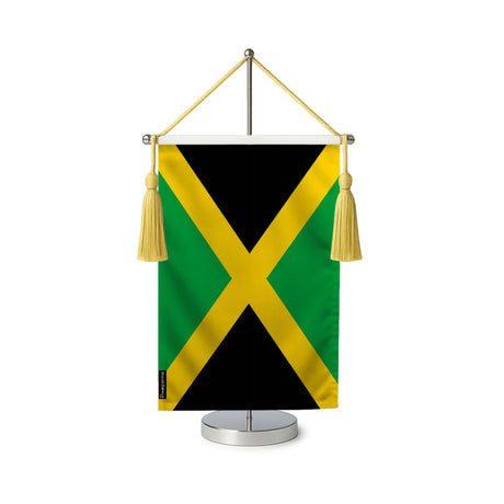 Fanion table drapeau de la jamaïque en polyester