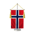 Fanion table drapeau du svalbard et jan mayen en polyester