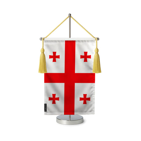 Fanion table drapeau géorgie en polyester