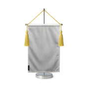 Fanion table drapeau gris clair en polyester