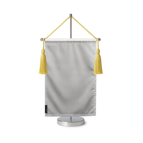 Fanion table drapeau gris clair en polyester