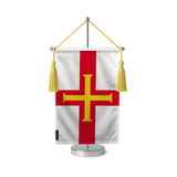 Fanion table drapeau guernesey en polyester