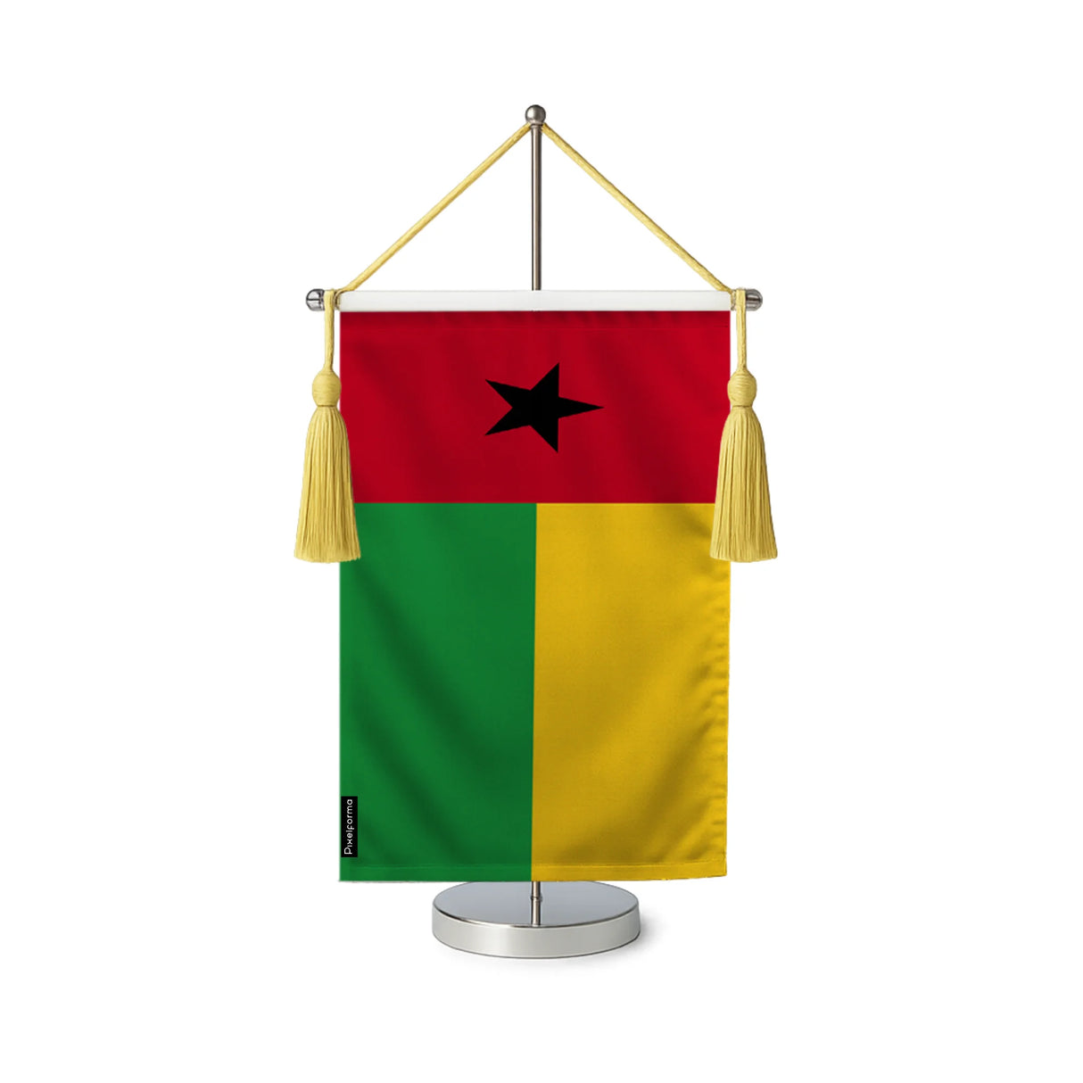 Fanion table drapeau guinée-bissau en polyester