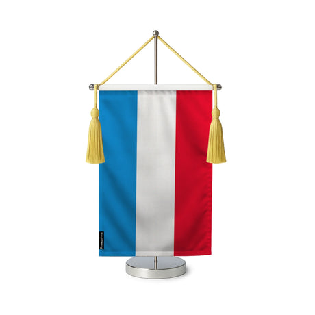 Fanion table drapeau luxembourg en polyester