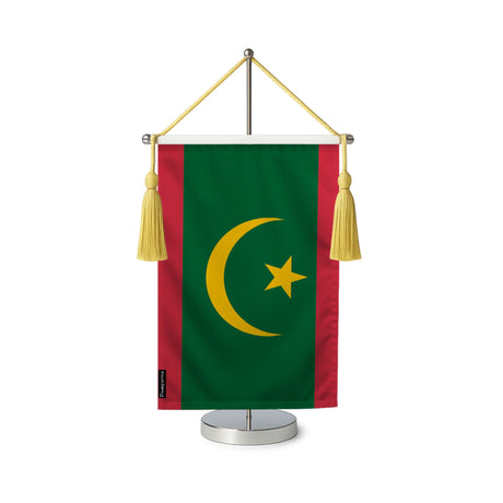 Fanion table drapeau mauritanie en polyester