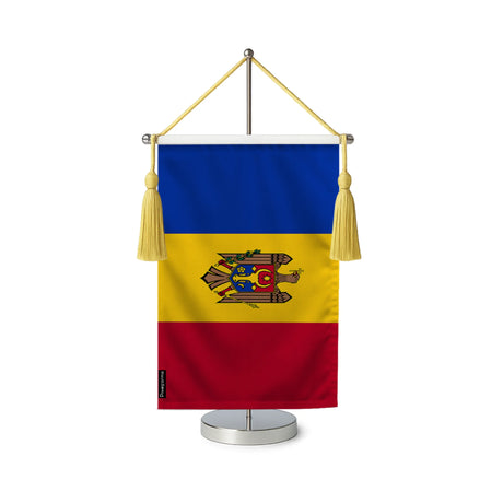 Fanion table drapeau moldavie en polyester