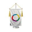 Fanion table drapeau organisation internationale de la francophonie en polyester