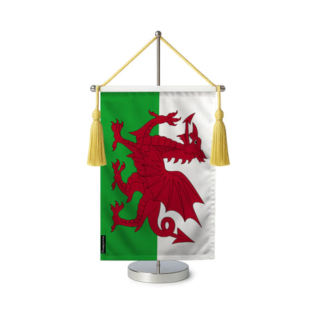 Fanion table drapeau pays de galles en polyester