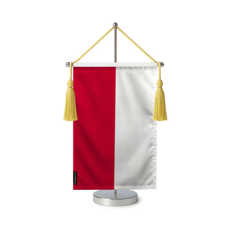 Fanion table drapeau pologne en polyester