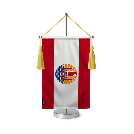 Fanion table drapeau polynésie française en polyester