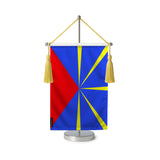 Fanion table drapeau réunion en polyester