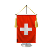 Fanion table drapeau suisse en polyester