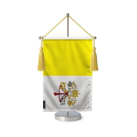 Fanion table drapeau vatican en polyester