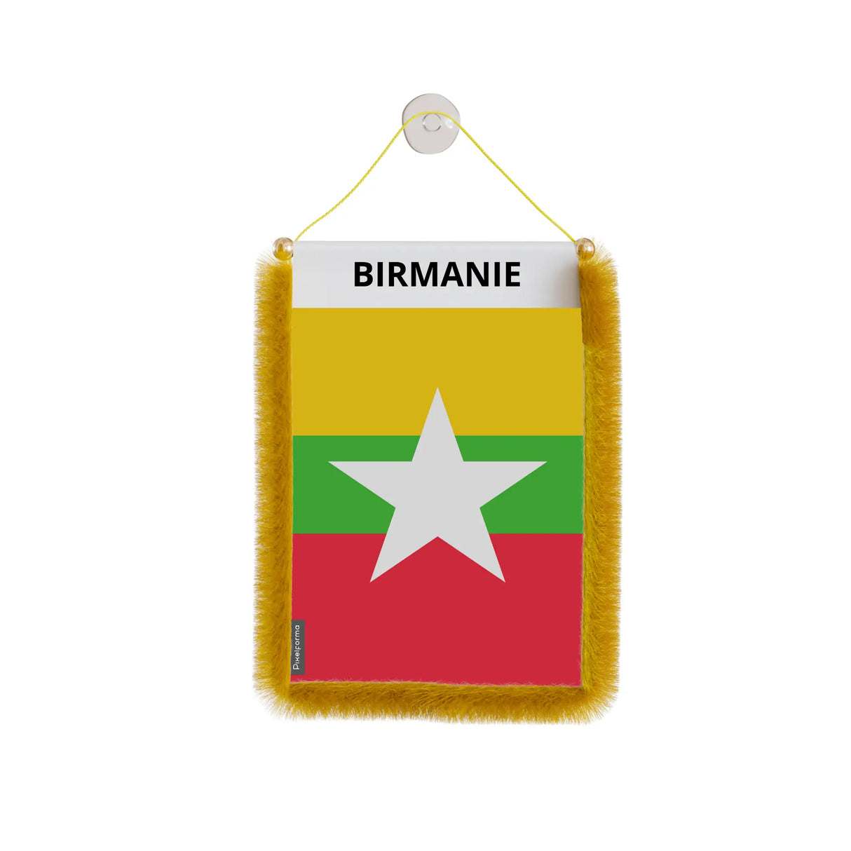Fanion voiture birmanie en polyester à suspendre élégant