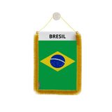 Fanion voiture brésil en polyester à suspendre élégant