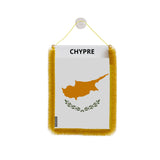 Fanion voiture chypre en polyester à suspendre élégant