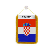 Fanion voiture croatie en polyester à suspendre élégant