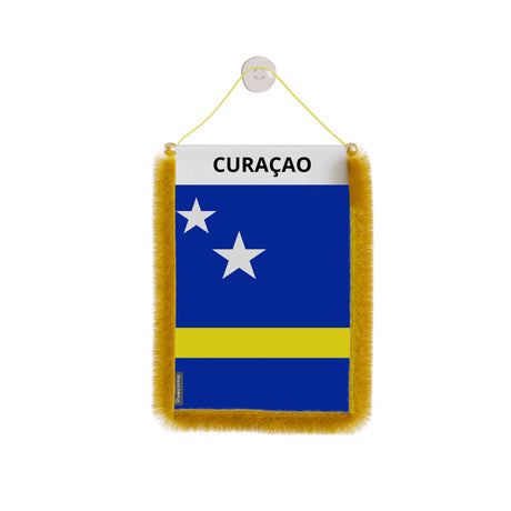 Fanion voiture curaçao en polyester à suspendre élégant